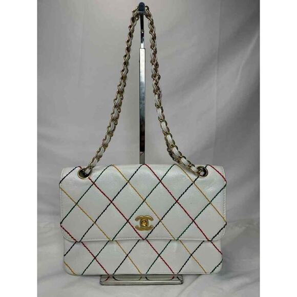 Chanel Vintage Rainbow Stitch Flap Bag Medium SPB-TS 334523 - Picture 1 of 16